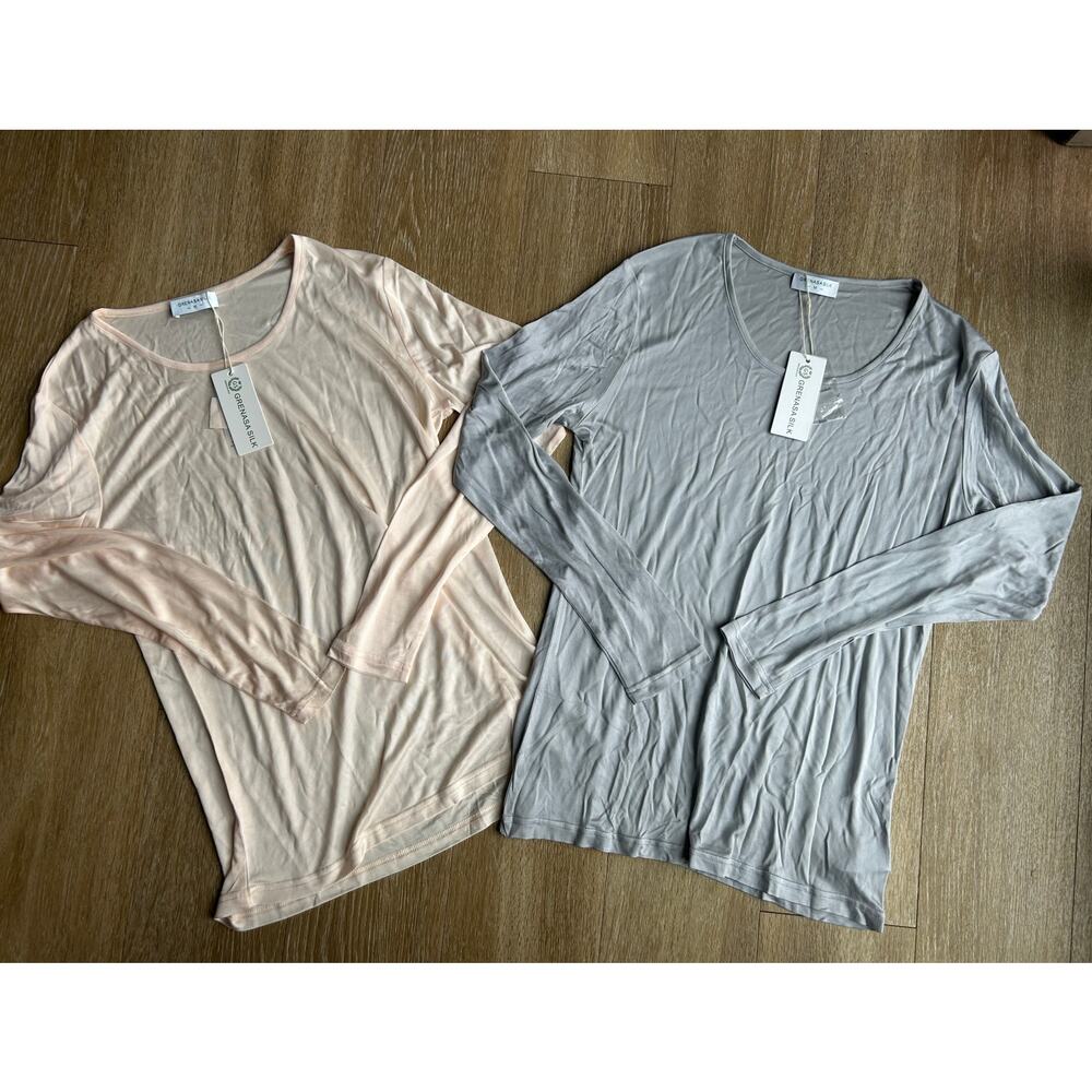 NWT Grenasa 100% Silk bundle quietluxury minimalist baselayer lightweight casual